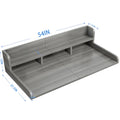 Wood 2 - Tier Washer Dryer Countertop with Edge Rails, 54" W x 27.5" D Washer and Dryer Topper for Laundry Room Organization and Storage, Walnut