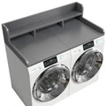 Wood 2 - Tier Washer Dryer Countertop with Edge Rails, 54" W x 27.5" D Washer and Dryer Topper for Laundry Room Organization and Storage, Walnut