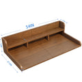 Wood 2 - Tier Washer Dryer Countertop with Edge Rails, 54" W x 27.5" D Washer and Dryer Topper for Laundry Room Organization and Storage, Walnut