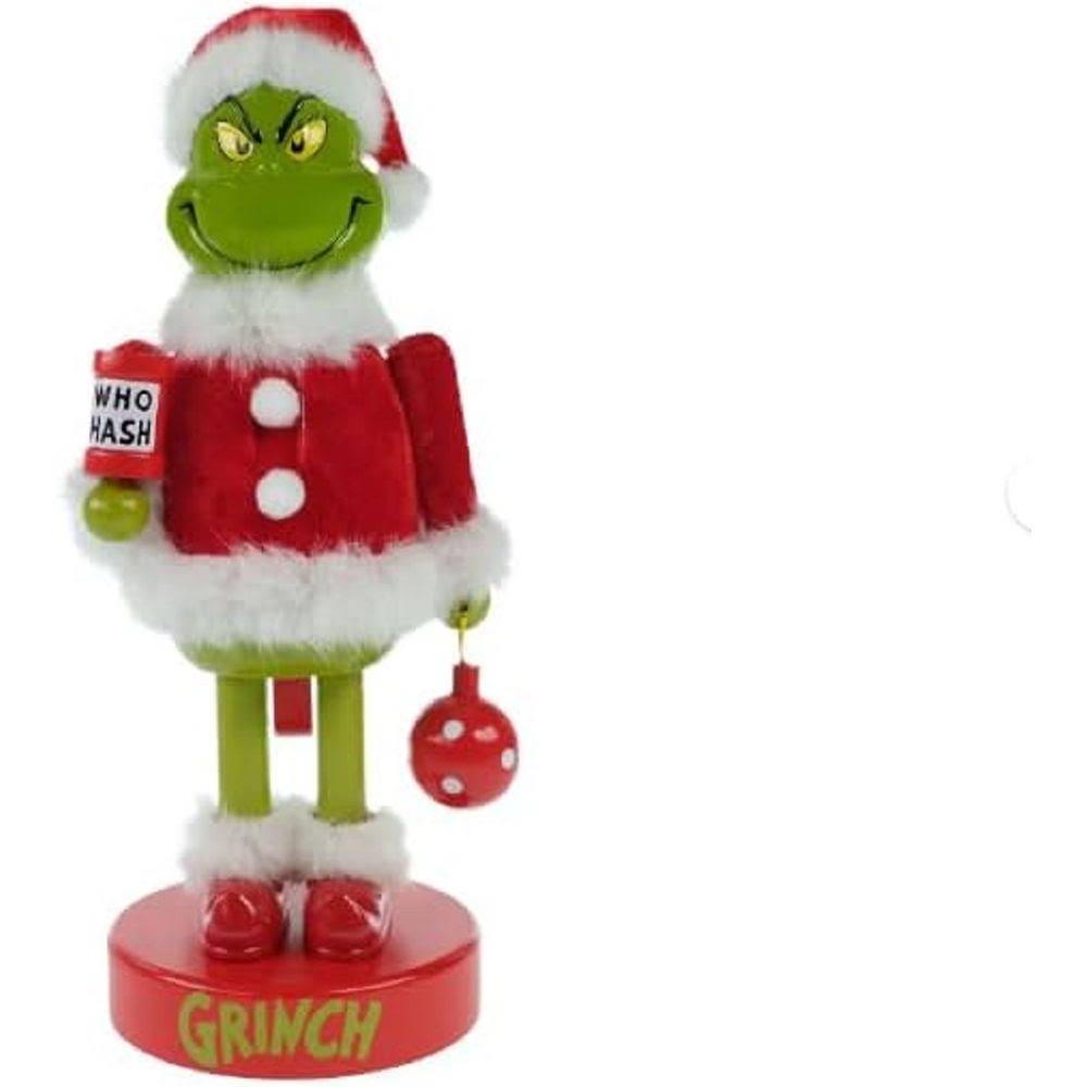 Nutcracker A23895 Dr Seuss' The Grinch Who Stole Christmas, 2023 Grinch, 11" Tall, Who Hash, Green, Red, Multi-Color